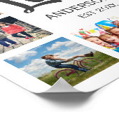 カスタムフォトコラージュ白パーソナライズされた色 ポスター (角)