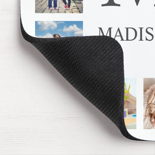 カスタムフォトコラージュ白パーソナライズされた色 マウスパッド (コーナー)