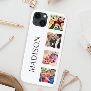 カスタムフォトコラージュ白パーソナライズされた色 iPhone 13ケース
