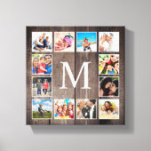 カスタムフォトコラージュ素朴ファームハウスファミリー キャンバスプリント (正面)