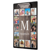 カスタムフォトコラージュ素朴ファームハウスファミリー クリップボード (左)