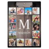 カスタムフォトコラージュ素朴ファームハウスファミリー クリップボード (正面)