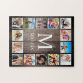 カスタムフォトコラージュ素朴ファームハウスファミリー ジグソーパズル (横)