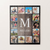 カスタムフォトコラージュ素朴ファームハウスファミリー ジグソーパズル (縦)