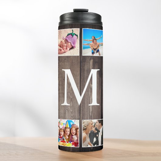 カスタムフォトコラージュ素朴ファームハウスファミリー タンブラー