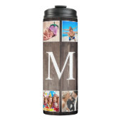 カスタムフォトコラージュ素朴ファームハウスファミリー タンブラー (正面)