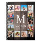 カスタムフォトコラージュ素朴ファームハウスファミリー ノートブック (正面)