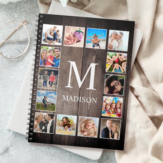 カスタムフォトコラージュ素朴ファームハウスファミリー ノートブック