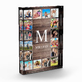 カスタムフォトコラージュ素朴ファームハウスファミリー フォトブロック (左)