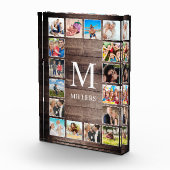 カスタムフォトコラージュ素朴ファームハウスファミリー フォトブロック (右)