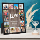 カスタムフォトコラージュ素朴ファームハウスファミリー フォトプラーク (側面)