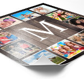 カスタムフォトコラージュ素朴ファームハウスファミリー フォトプリント (角)