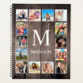 カスタムフォトコラージュ素朴ファームハウスファミリー プランナー手帳 (正面)