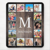 カスタムフォトコラージュ素朴ファームハウスファミリー マウスパッド (正面)