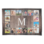 カスタムフォトコラージュ素朴ファームハウスファミリー 枕カバー (正面)