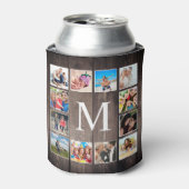 カスタムフォトコラージュ素朴ファームハウスファミリー 缶クーラー (缶正面)