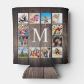 カスタムフォトコラージュ素朴ファームハウスファミリー 缶クーラー (裏面)