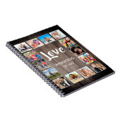 カスタムフォトコラージュ素朴ファームハウスラブファミリー ノートブック (右側)