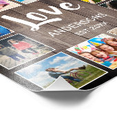 カスタムフォトコラージュ素朴ファームハウスラブファミリー フォトプリント (角)