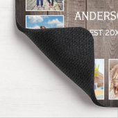 カスタムフォトコラージュ素朴ファームハウスラブファミリー マウスパッド (コーナー)