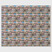 カスタムフォトコラージュ素朴ファームハウスラブファミリー ラッピングペーパー (フラット)