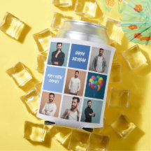 カスタムフォトコラージュ青い誕生日パーティー