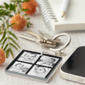 カスタムフォトコラージュ黒4枚 キーホルダー (正面右)