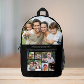 カスタムフォトコラージュ黒 プリントバックパック
