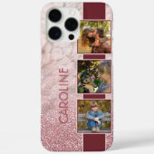 カスタムフォトコラージュ(サーモンピンク大理石模様) Case-Mate iPhoneケース (裏面)