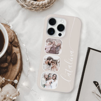 カスタムフォトコラージュ ベージュ iPhone 16 PROケース