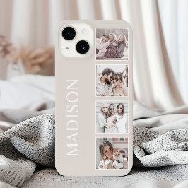 カスタムフォトコラージュ ベージュ iPhone 16ケース