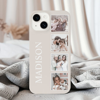 カスタムフォトコラージュ ベージュ iPhone 16ケース