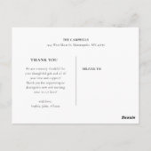 カスタムフォトコラージュ モダン サンクスベイビーシャワー ポストカード (裏面)