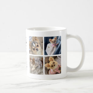 カスタムフォトコラージュ 犬の品種の豆知識 チワワ コーヒーマグカップ