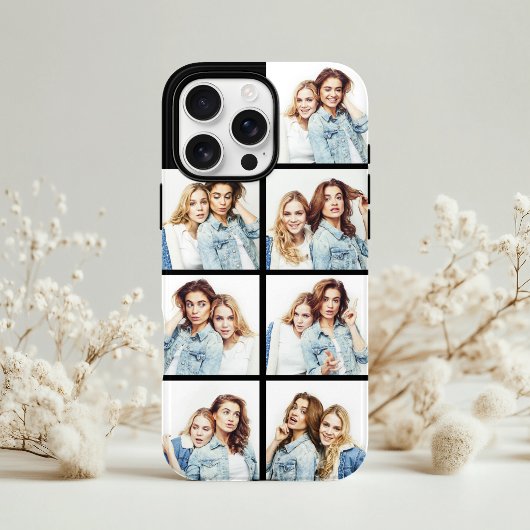 カスタムフォトコラージュ 7枚の正方形の写真 黒 Case-Mate iPhoneケース