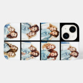 カスタムフォトコラージュ 7枚の正方形の写真 黒 Case-Mate iPhoneケース (裏面 (横))