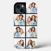 カスタムフォトコラージュ 7枚の正方形の写真 黒 Case-Mate iPhoneケース (裏面)