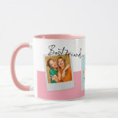 カスタムフォトコラージュBFFベッティピンクスクリプトかわいい マグカップ (左)