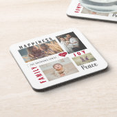 カスタムフォトコラージラブジョイファミリー コースター (左側)