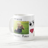 カスタムフォトコラージラブジョイファミリー コーヒーマグカップ (正面左)