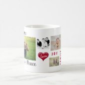 カスタムフォトコラージラブジョイファミリー コーヒーマグカップ (中央)