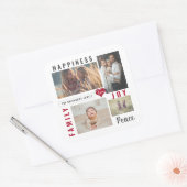 カスタムフォトコラージラブジョイファミリー スクエアシール (封筒)