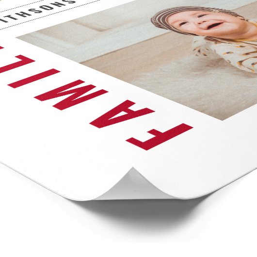 カスタムフォトコラージラブジョイファミリー ポスター (角)