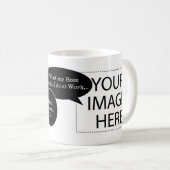 カスタムフォトコーヒーマグ(吹き出しが2つ) コーヒーマグカップ (正面右)