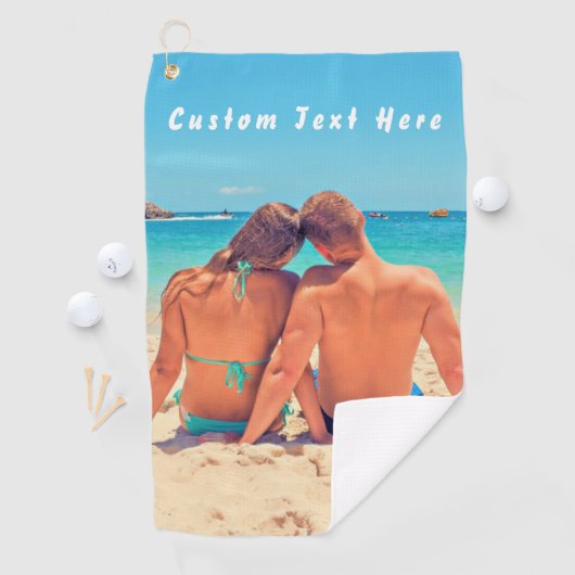 カスタムフォトゴお気に入りのルフタオルと文字 ゴルフタオル (インサイチュ)