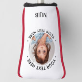 カスタムフォトゴルファーパーソナライズされたモノグラムパター ゴルフヘッドカバー (回転90)