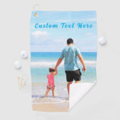 カスタムフォトゴルフタオルあなたのパパ写真と文字 ゴルフタオル (インサイチュ)