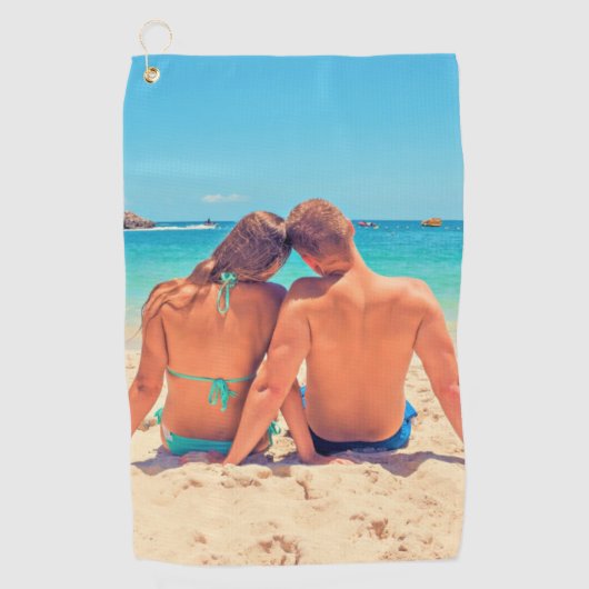 カスタムフォトゴルフタオル自分のデザイン ゴルフタオル (正面)