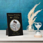 カスタムフォトゴールデンとブラック記念日プラーク フォトプラーク (側面)