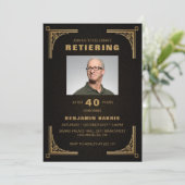 カスタムフォトゴールデンフレーム 招待状 (スタンド正面)